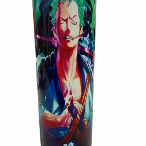 Termo skinny con popote de aluminio, sin envío.